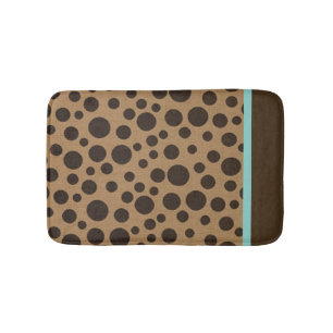 Chic Brown Polka Dot Bathmat Badmat
