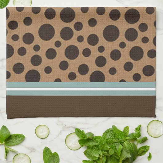 Chic Brown Polka Dot Hand Towel Theedoek (Gevouwen)