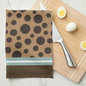 Chic Brown Polka Dot Hand Towel Theedoek (Quarter Fold)