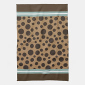 Chic Brown Polka Dot Hand Towel Theedoek (Verticaal)