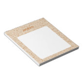 Chic Brown Polka Dots Stationery Notitieblok (Schuin)