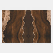 Chic Brown Roos Gold Glitter Agate Abstract Inpakpapier Vel (Voorkant 3)