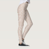 Chic Brown White Stripes Leggings (Rechts)