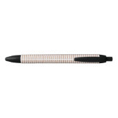 Chic Brown White Stripes Zwarte Inkt Pen (Achterkant)
