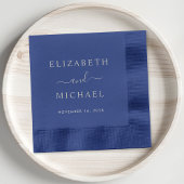 Chic bruid bruidegom monogram bruiloft folie servetten