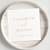 Chic bruid bruidegom monogram bruiloft folie servetten