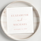 Chic bruid bruidegom monogram bruiloft folie servetten