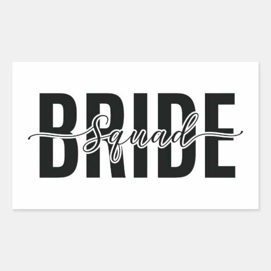 Chic Bruidsmeisjes Team Hen Party Rechthoekige Sticker (Voorkant)