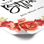 Chic bruiloft bord voor niet-bitten | ROZEN Poster (Hoek)