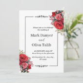 Chic bruiloft uitnodiging | Elegant (Staand voorkant)