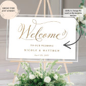 Chic bruiloft welkom wit en goud acryl teken acryl bord