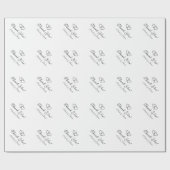 Chic bruiloft wil je bedanken voor het inpakken va cadeaupapier (Vlak)