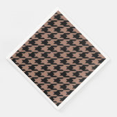 Chic bruin zwart houndstooth patroon servet (Hoek)