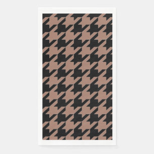 Chic bruin zwart houndstooth patroon servet