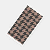 Chic bruin zwart houndstooth patroon servet (Hoek)