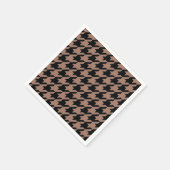 Chic bruin zwart houndstooth patroon servet (Hoek)