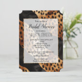 Chic Bruin Zwart Western Cowhide Leer Kaart (Staand voorkant)