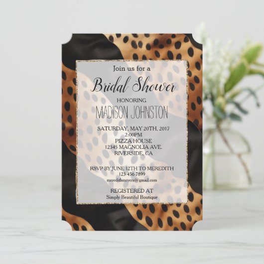 Chic Bruin Zwart Western Koeienhuid Kaart (Staand voorkant)