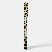 Chic Bruine Coquette Luipaard Strik Monogram Case-Mate iPhone Case (Achterkant / Rechts)