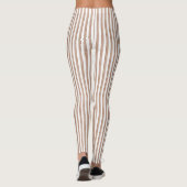 Chic Bruine Witte Strepen Leggings (Achterkant)