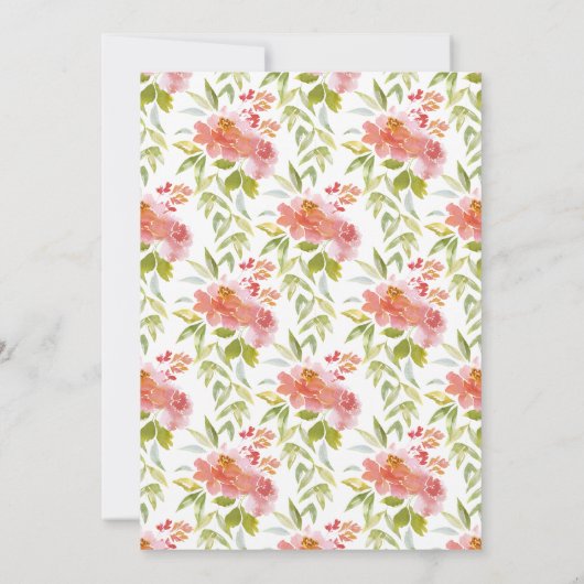 Chic Brunch en Bruisende Bloemen Kaart (Achterkant)