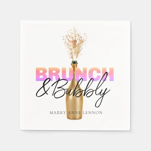 Chic Brunch en Bruisende Servetten (Voorkant)