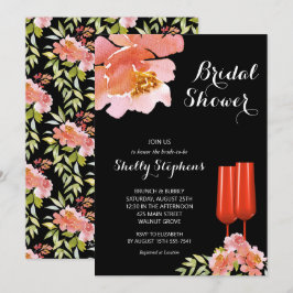 Chic Brunch en Bubble Floral Invitations