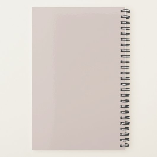 Chic Brush Stroke Faux Roos Gold Elegant Monogram Planner (Achterkant)