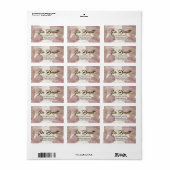 Chic Brush Stroke | Faux Rose Gold on White Label (Full Sheet)