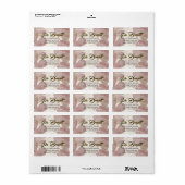 Chic Brush Stroke | Faux Rose Gold on White Label (Full Sheet)