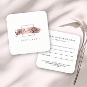 Chic Brush Stroke Roos Goud Cadeaubon Kaart