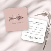 Chic Brush Stroke Roos Goud Cadeaubon Kaart