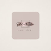 Chic Brush Stroke Roos Goud Cadeaubon Kaart (Voorkant)