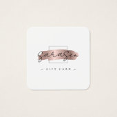 Chic Brush Stroke Roos Goud Cadeaubon Kaart (Voorkant)