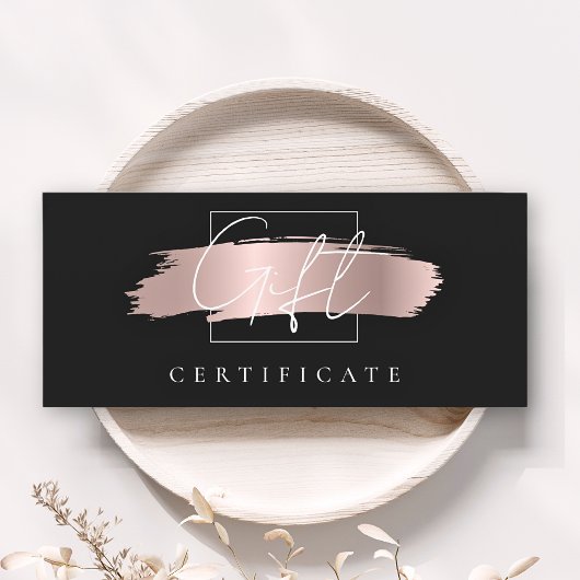 Chic Brush Stroke Roos Goud Zwart Cadeaubon