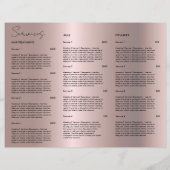 Chic Brush Stroke Salon Prijs Lijst Services Menu (Achterkant)