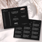 Chic Brush Stroke Salon Prijs Lijst Services Menu