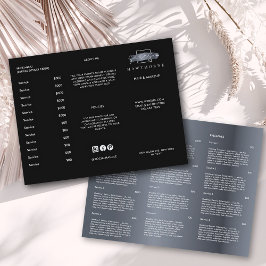 Chic Brush Stroke Salon Prijs Lijst Services Menu