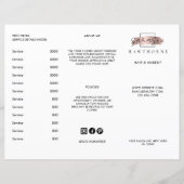 Chic Brush Stroke Salon Prijs Lijst Services Menu (Voorkant)