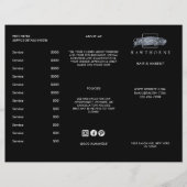 Chic Brush Stroke Salon Prijs Lijst Services Menu (Voorkant)