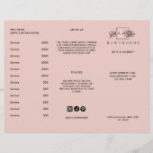 Chic Brush Stroke Salon Prijs Lijst Services Menu (Voorkant)