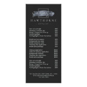 Chic Brush Stroke Salon prijslijst diensten Modern Reclamekaart (Voorkant)