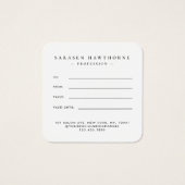 Chic Brush Stroke Zwart Faux Zilveren Gift Kaart (Achterkant)