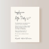 Chic Budget Cream Wedding Receptie Uitnodiging