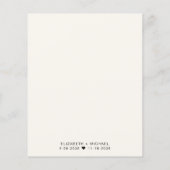 Chic Budget Cream Wedding Receptie Uitnodiging (Achterkant)