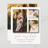 Chic Budget Foto slaat onze uitnodiging voor datum (Voorkant / Achterkant)