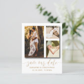 Chic Budget Foto slaat onze uitnodiging voor datum (Staand voorkant)