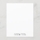 Chic Budget Huwelijk Receptie Uitnodiging (Achterkant)
