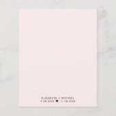 Chic Budget Roze bruiloft receptie uitnodiging (Achterkant)