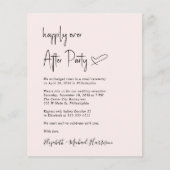 Chic Budget Roze bruiloft receptie uitnodiging (Voorkant)